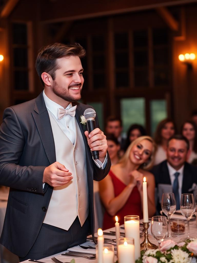 Wireless mic for wedding toasts