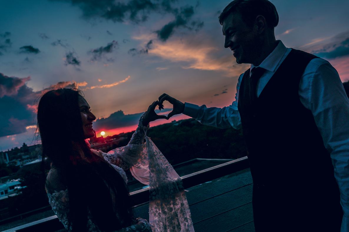 Night wedding photography Rochester NY
