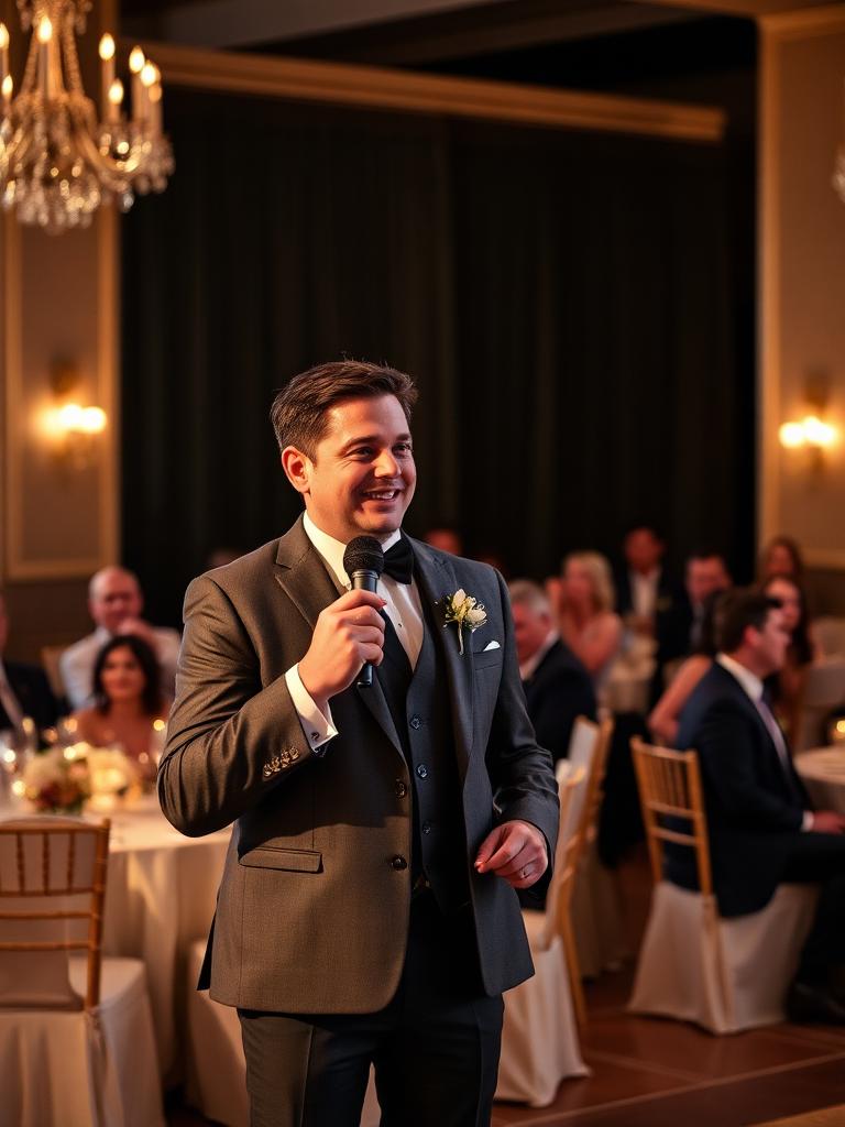Wedding MC on the mic