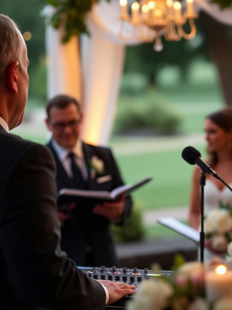 Ceremony sound + lapel mic for officiant