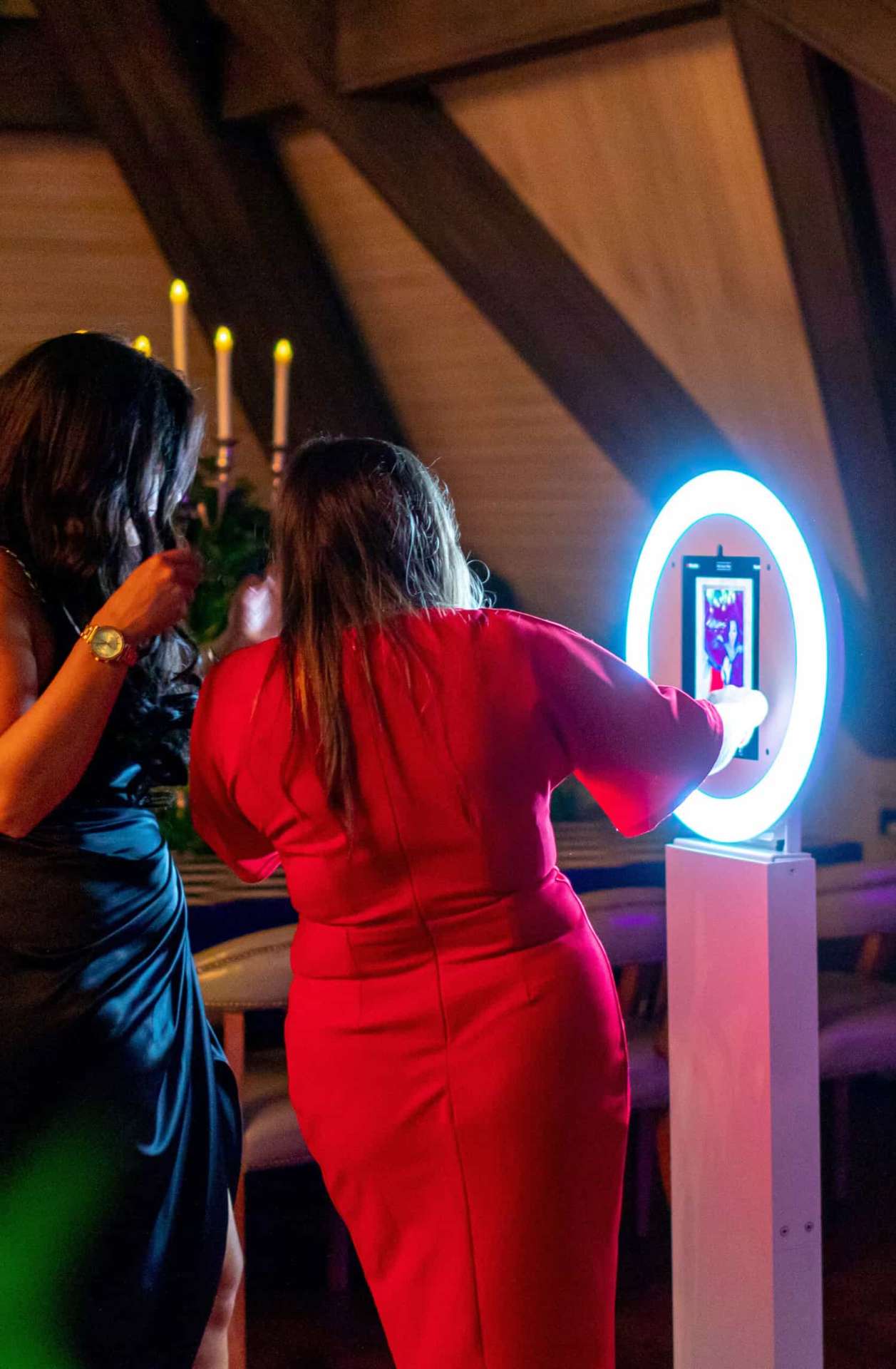 Halo ring-light selfie photo booth