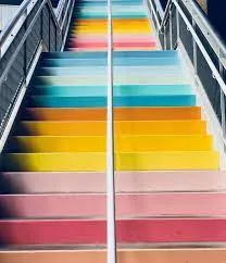1201 Main Street.sugar cloth rainbow stairs