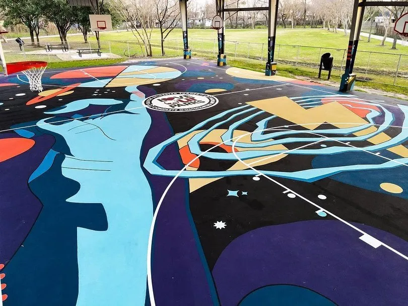 5700 Collingsworth St basketball court at Catherine Delce Park