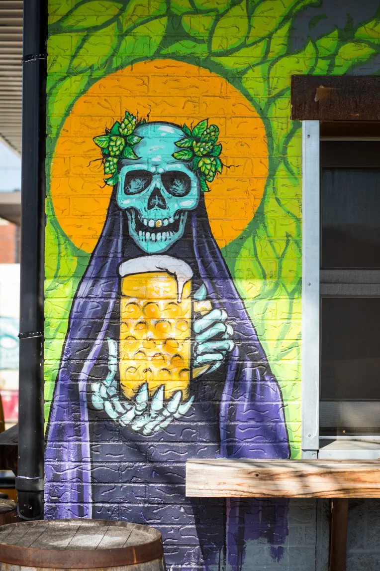 cool mural in deep ellum